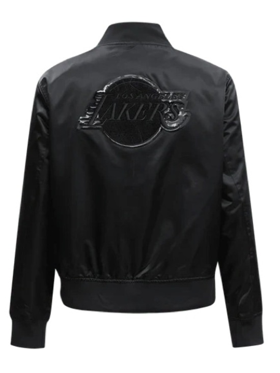 NBA Other - Lakers Black Satin Bomber Jacket
